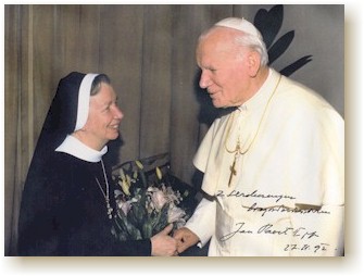Saint John Paul II with Sister